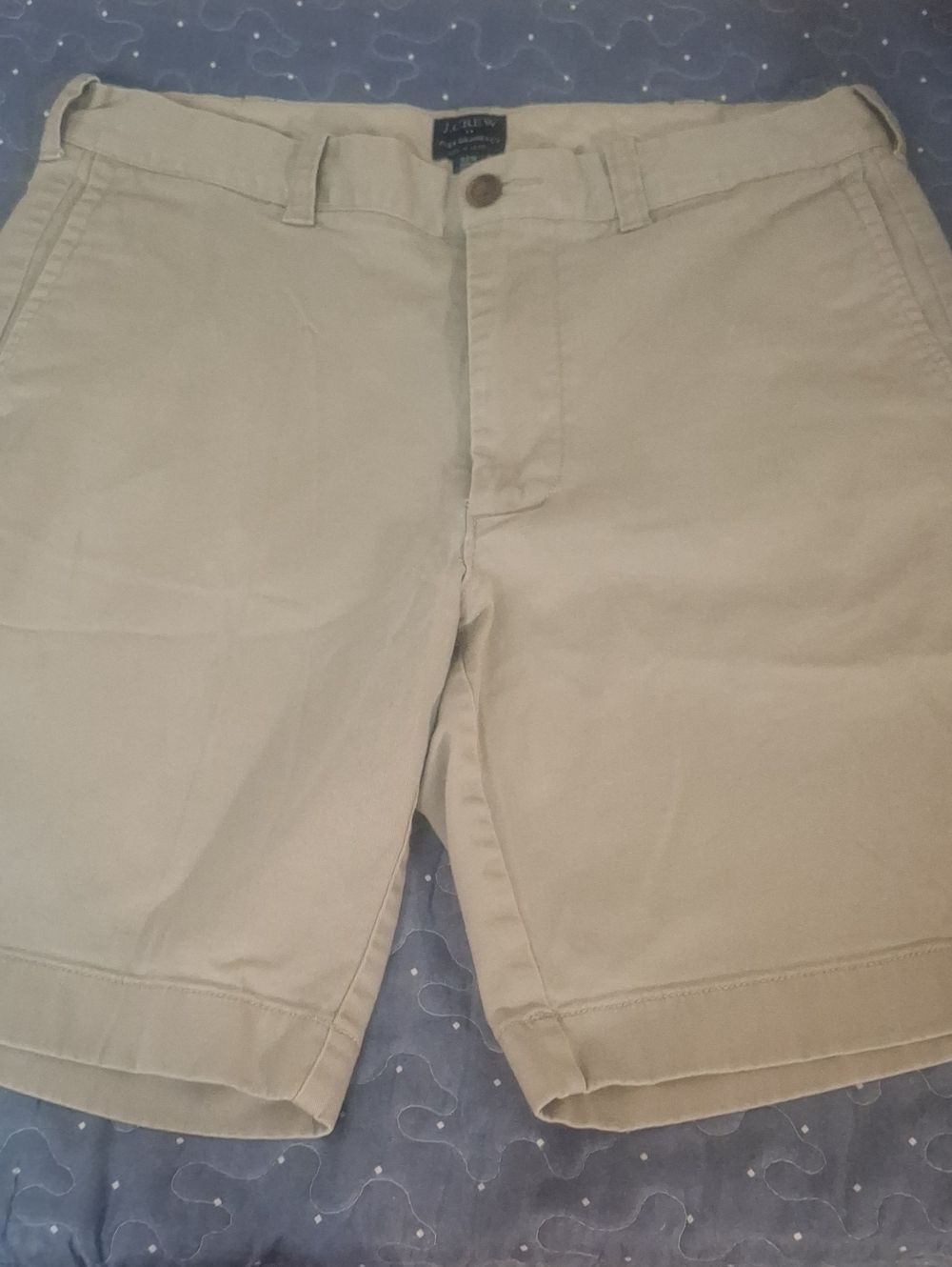 J. Crew Men's Flat-Front Shorts in Light Khaki